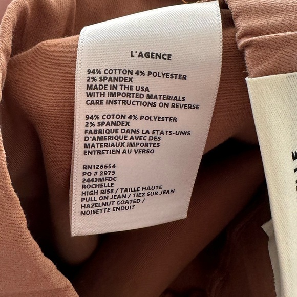 L’AGENCE High rise pull on jeans size L - Picture 4 of 8